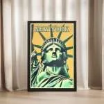 New York Statue Of Liberty Framed Poster