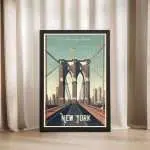 New York The Brooklyn Bridge 2 Framed Poster