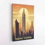 New York Sunset Canvas