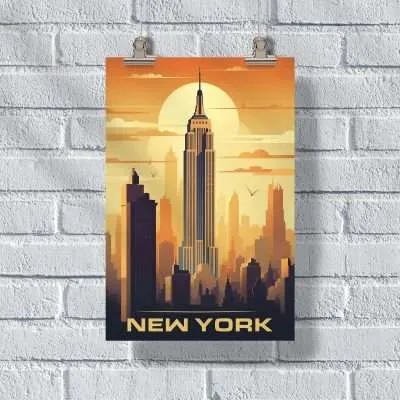 New York Sunset Poster