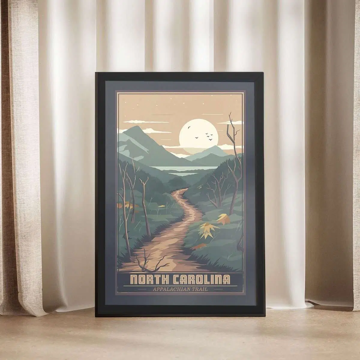 North Carolina Appalachian Trail Framed Poster