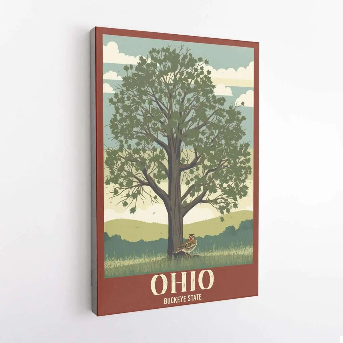 Ohio Buckeye State Canvas