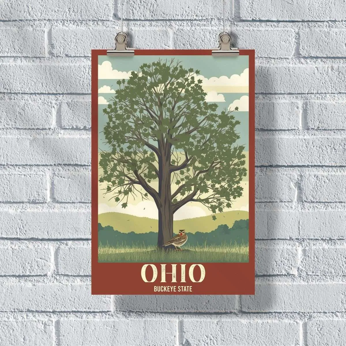 Ohio Buckeye State Poster