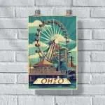 Ohio Cedar Point Amusement Park Poster