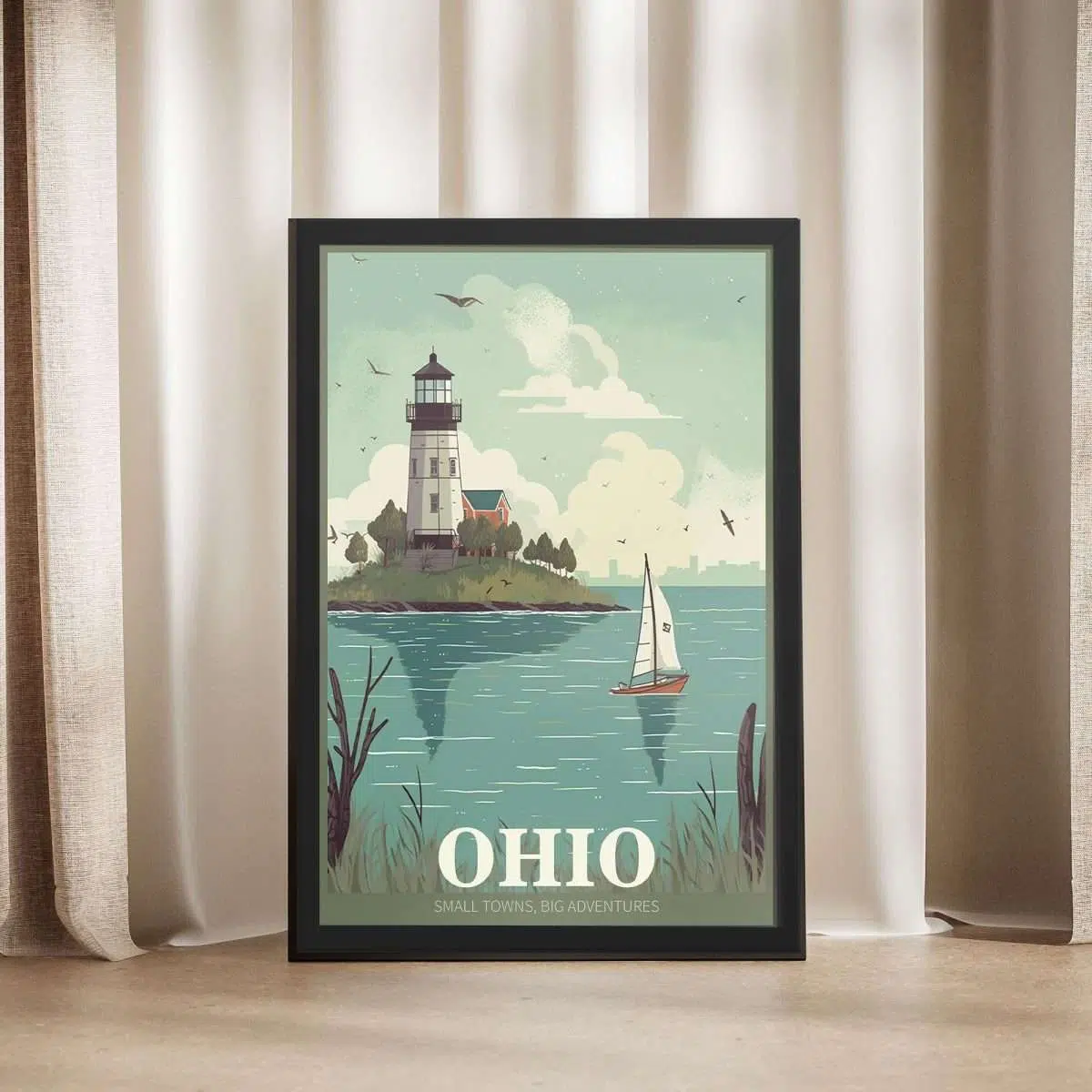 Ohio Small Towns, Big Adventures Framed Poster