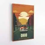 Ohio Welcome To Adventure Canvas