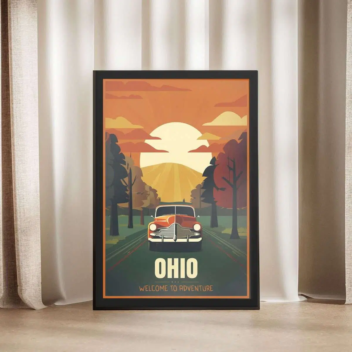 Ohio Welcome To Adventure Framed Poster