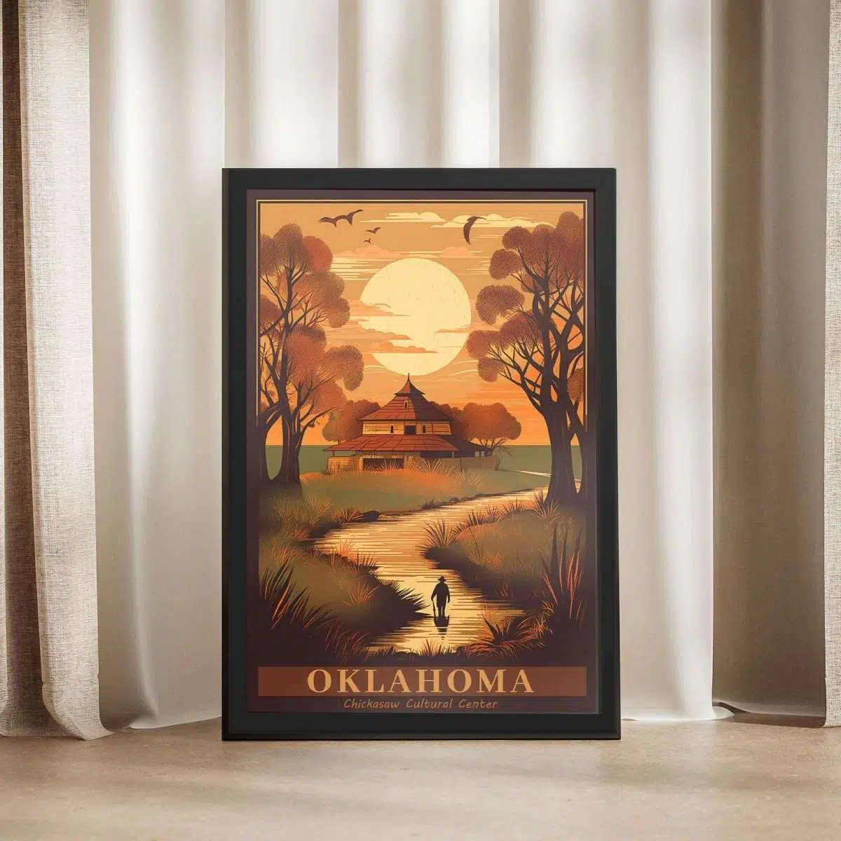 Oklahoma Chickasaw Cultural Center Framed Poster