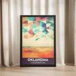 Oklahoma Great Salt Plains Lake Framed Poster