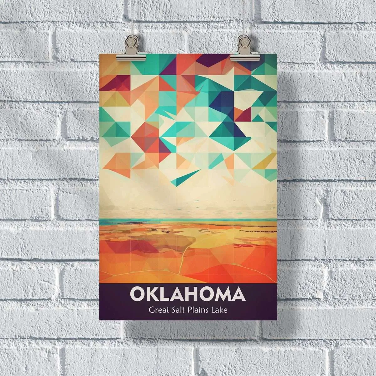 Oklahoma Great Salt Plains Lake Poster