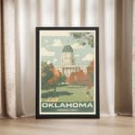 Oklahoma Sooner State Capitol Building Framed Poster