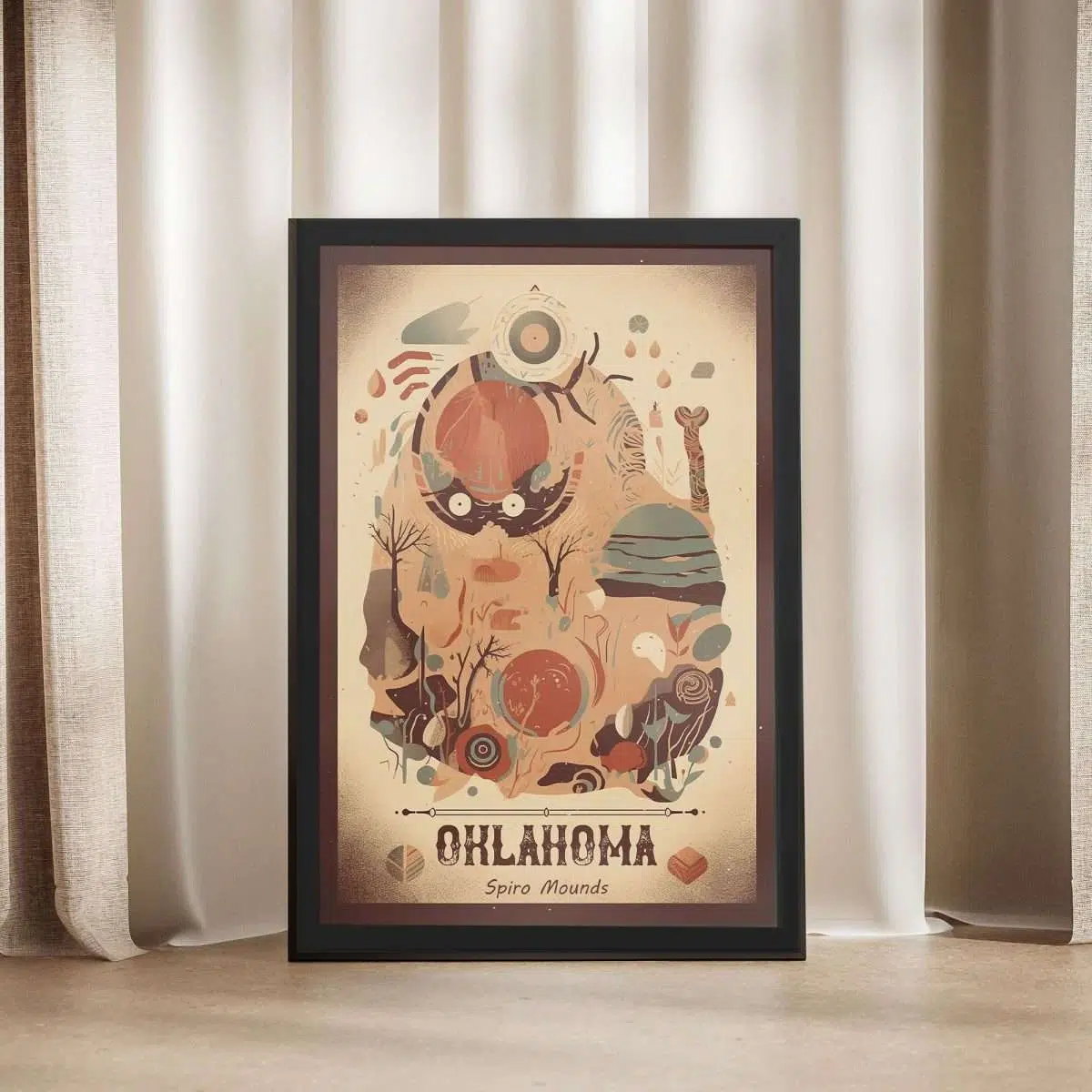 Oklahoma Spiro Mounds Framed Poster