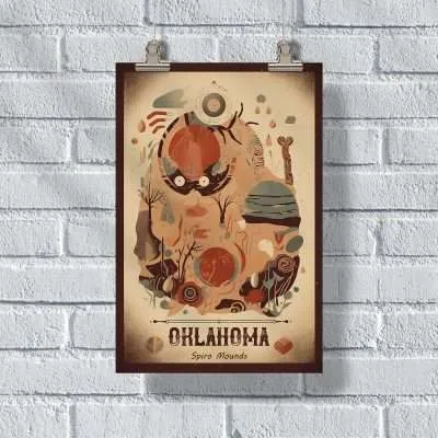 Oklahoma Spiro Mounds Poster