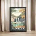 Oklahoma The Natural Falls State Park Framed Poster