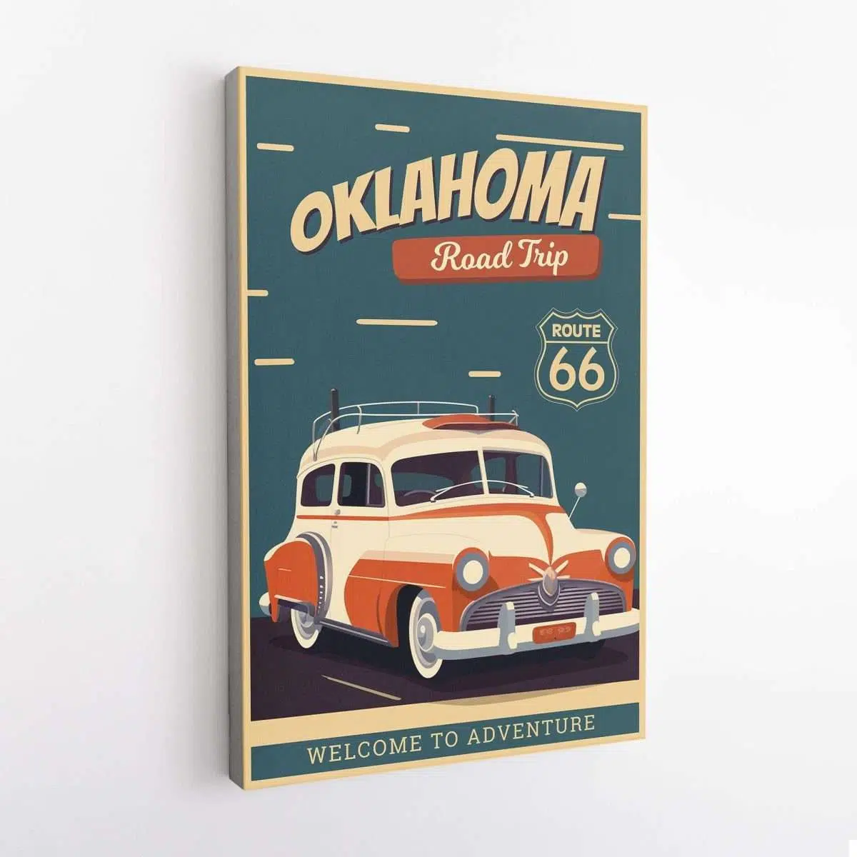 Oklahoma Route 66 Welcome To Adventure 2 Canvas