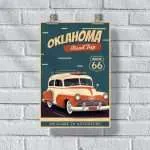 Oklahoma Route 66 Welcome To Adventure Poster