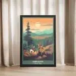 Oregon Beaver State Framed Poster