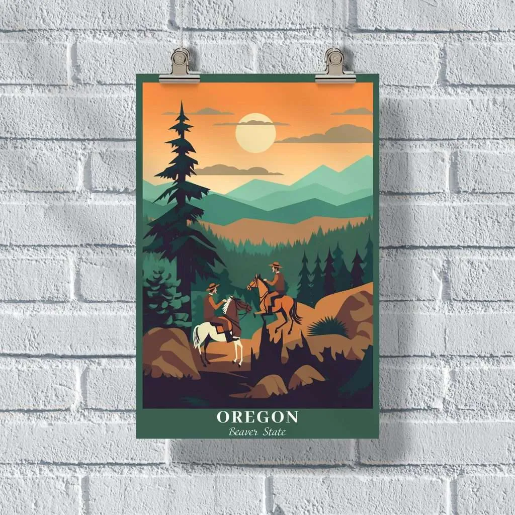 Oregon Beaver State Poster