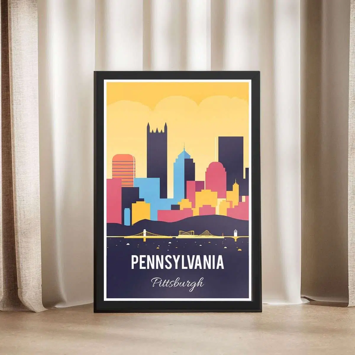 Pennsylvania Pittsburgh Framed Poster