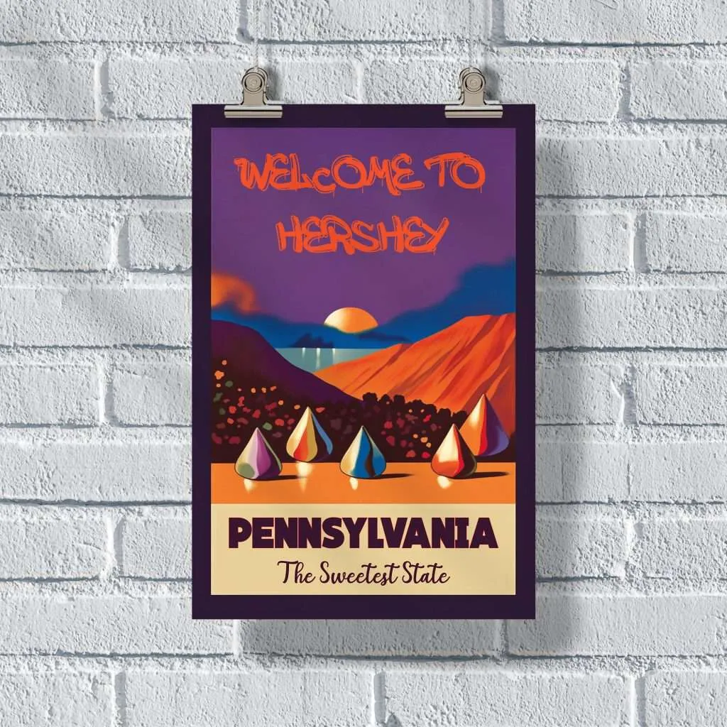 Pennsylvania Welcome To Hershey The Sweetest State Poster