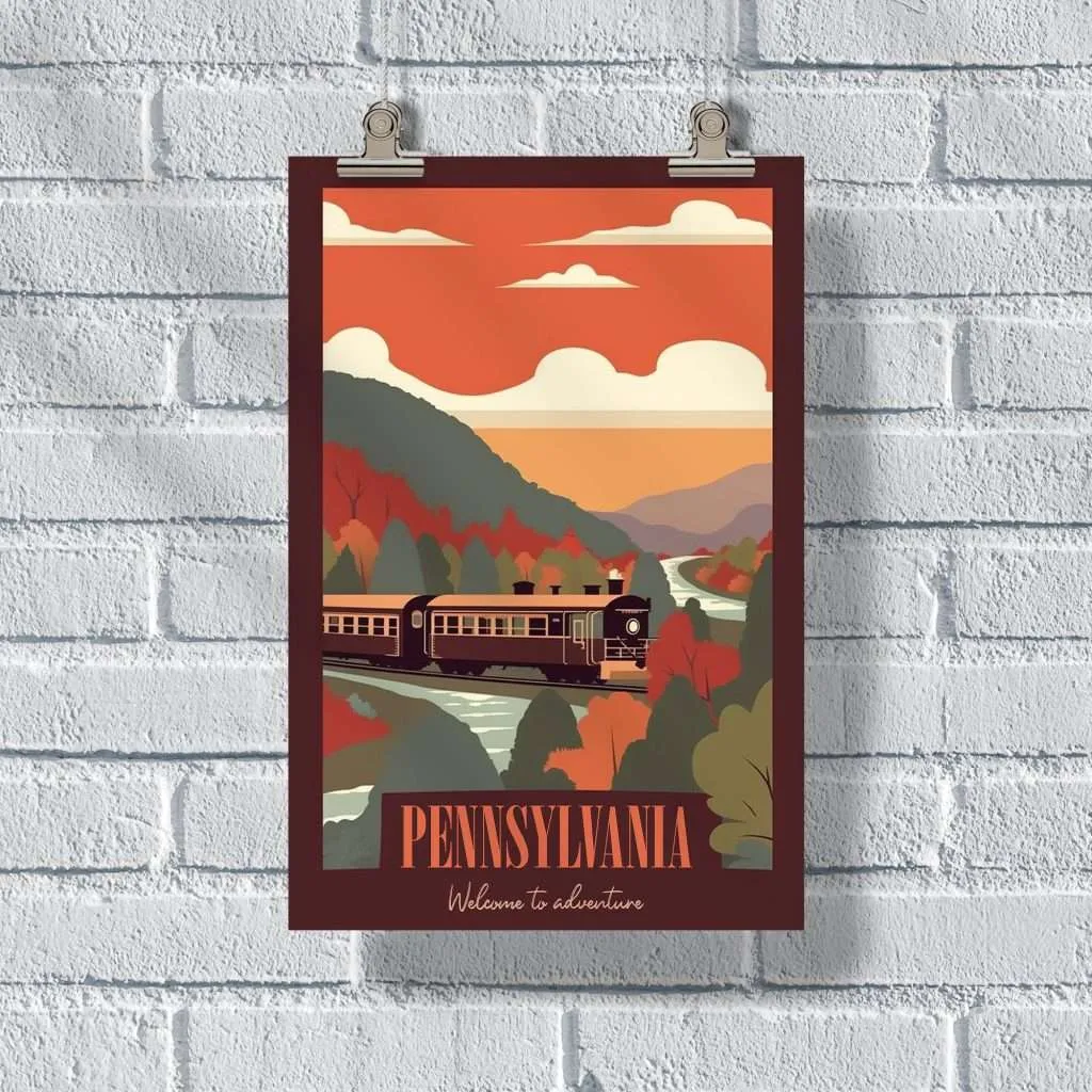 Pennsylvania Welcome To Adventure Poster