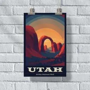 utah Arches National Park Poster