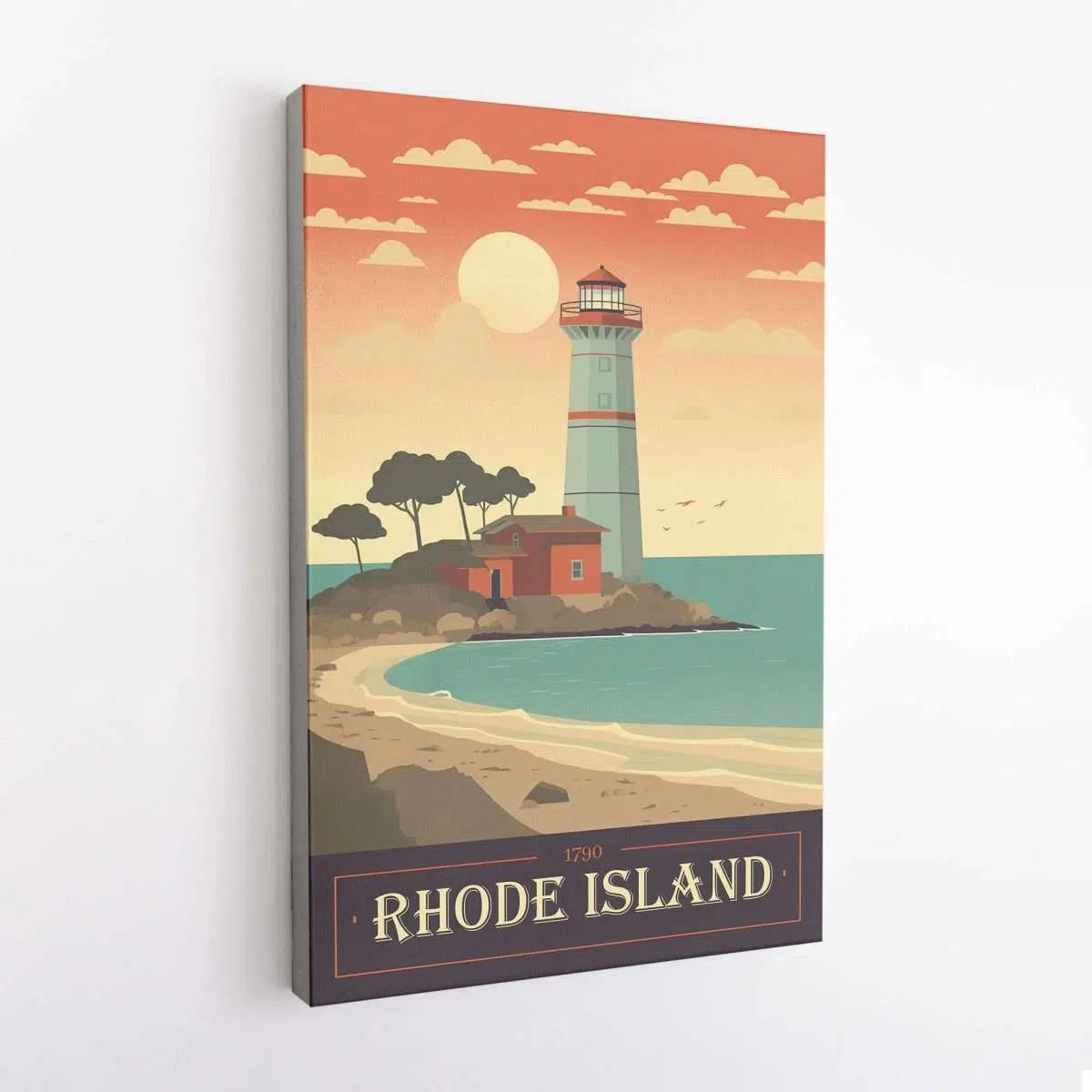 Rhode Island 1790 Canvas