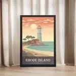 Rhode Island 1790 Framed Poster