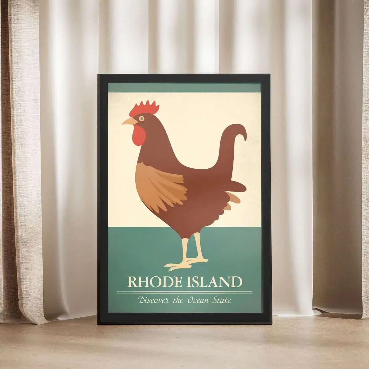 Rhode Island Discover The Ocean State 2 Framed Poster