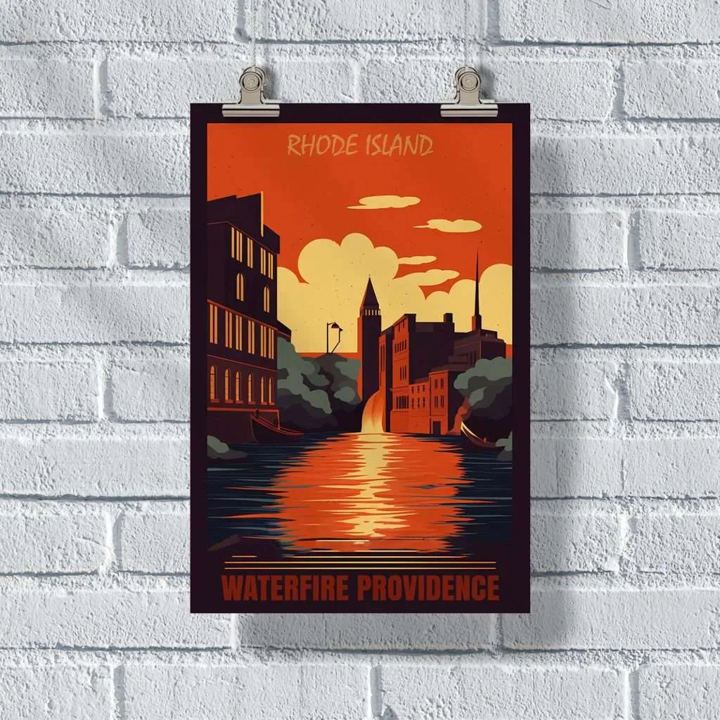 Rhode Island Waterfire Providence Poster