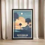 South Carolina Discover Southern Charm Framed Poster