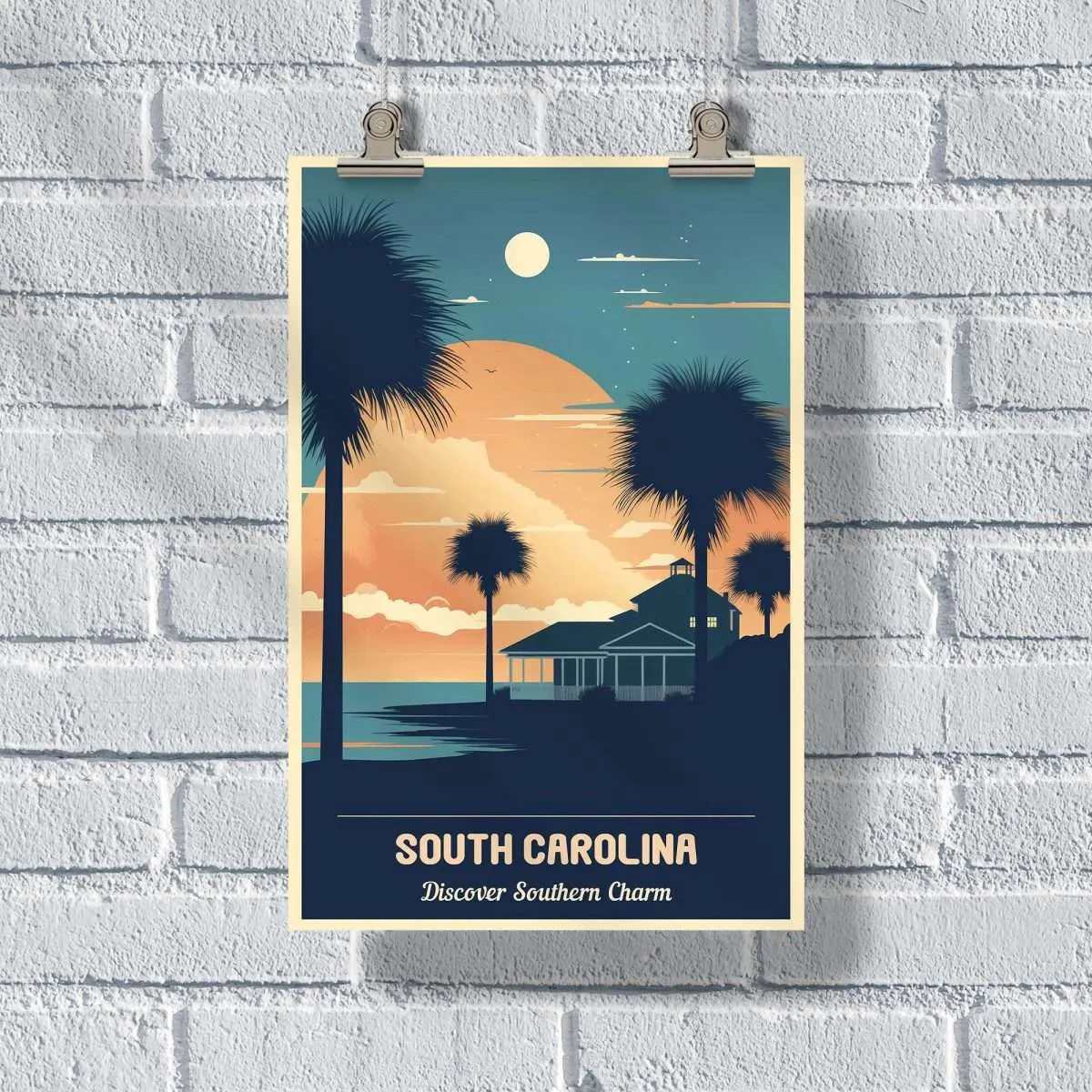 South Carolina Discover Southern Charm Poster