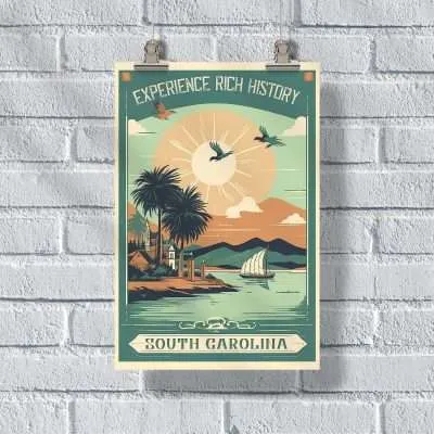 South Carolina Experience Rich History Poster