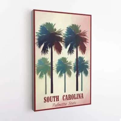 South Carolina Palmetto State 2 Canvas