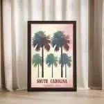 South Carolina Palmetto State 2 Framed Poster