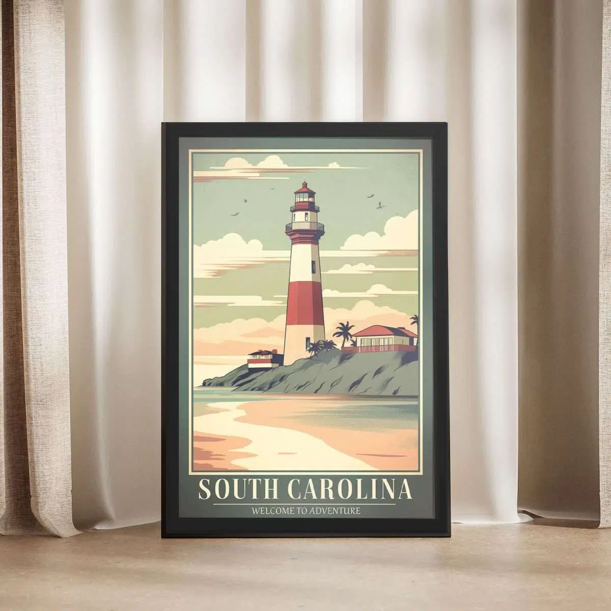 South Carolina Welcome To Adventure Framed Poster