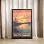 South Dakota Missouri River Framed Poster