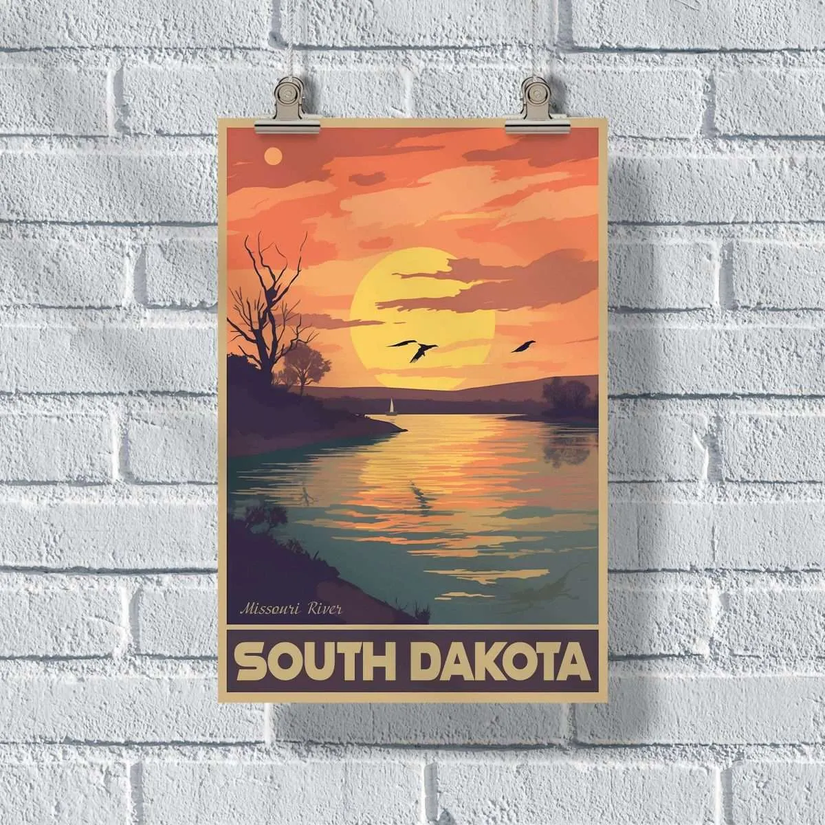 South Dakota Missouri River Poster