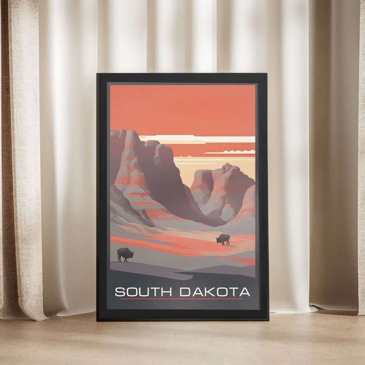 South Dakota Framed Poster