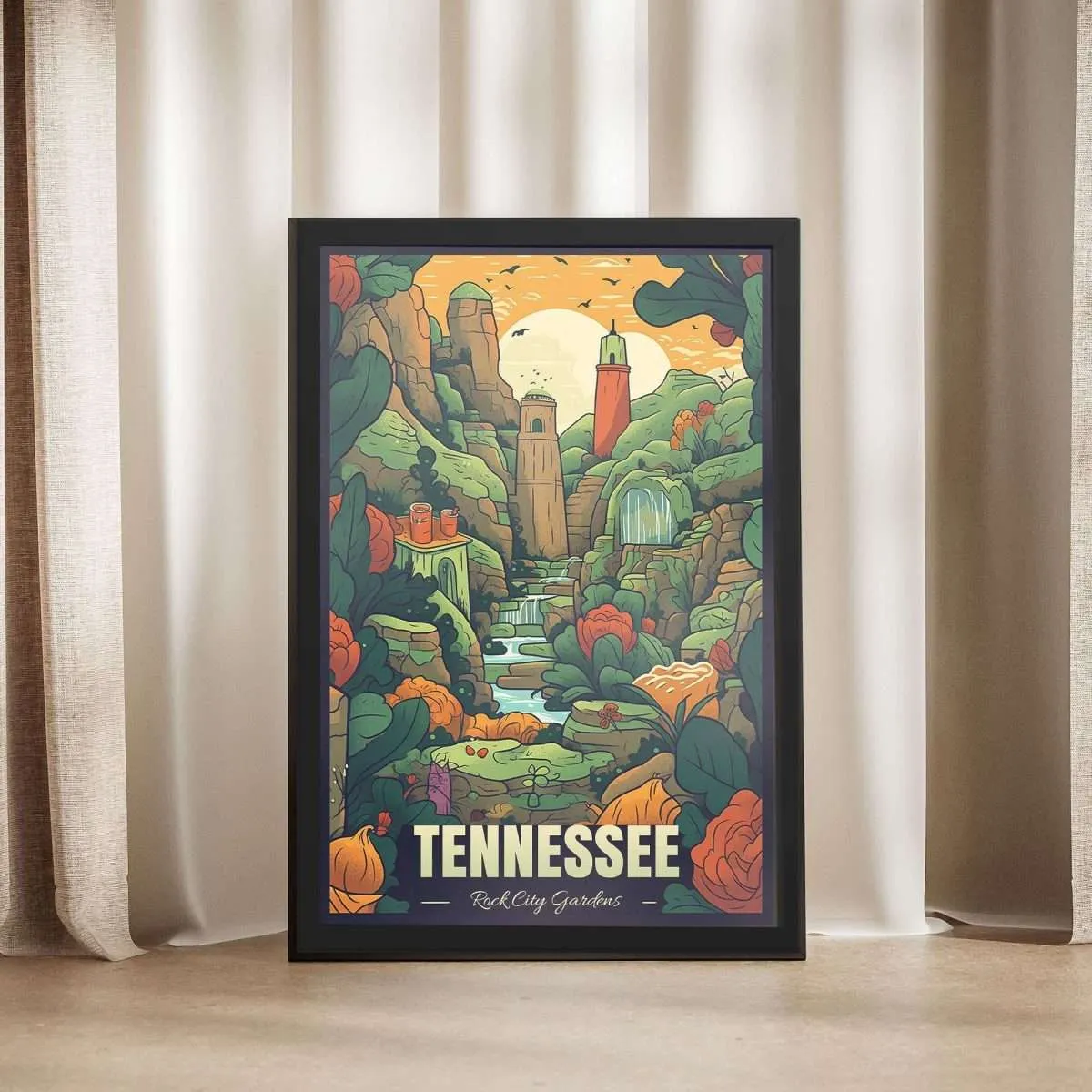 Tennessee Rock City Gardens Framed Poster