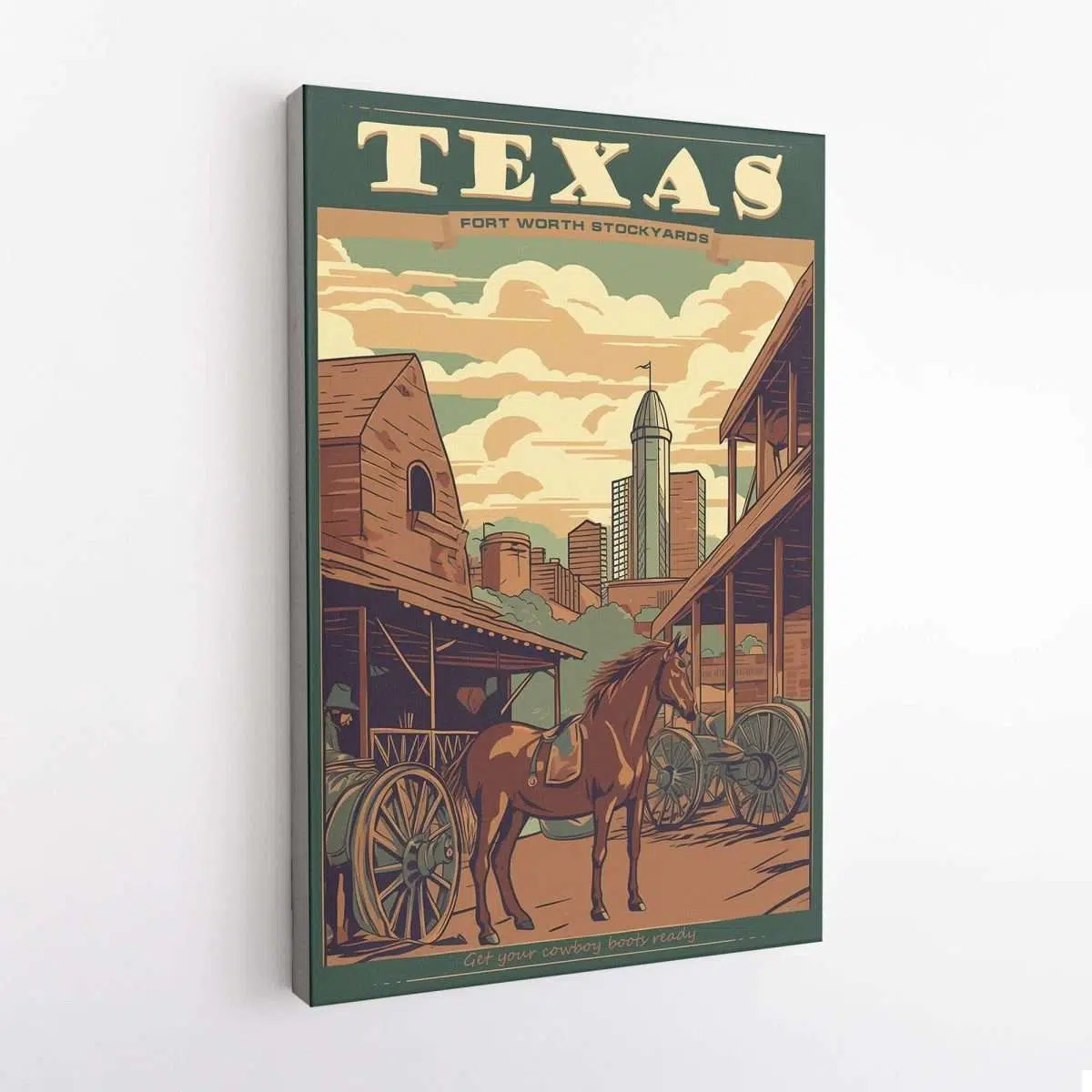 Texas Fort Worth Stockyards Canvas