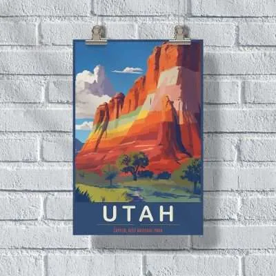 Utah Capitol Reef National Park Poster