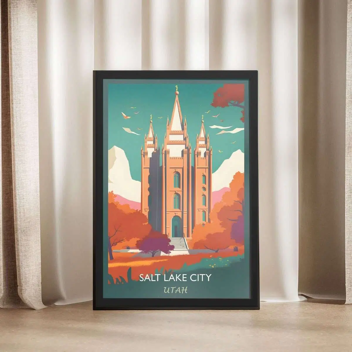 Utah Salt Lake City Temple Square Framed Poster