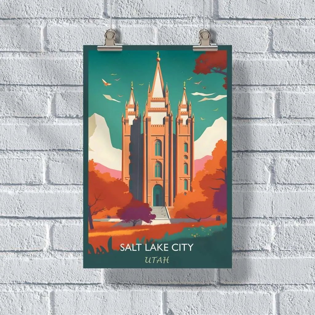 Utah Salt Lake City Temple Square Poster