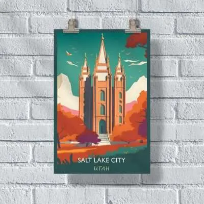 Utah Salt Lake City Temple Square Poster