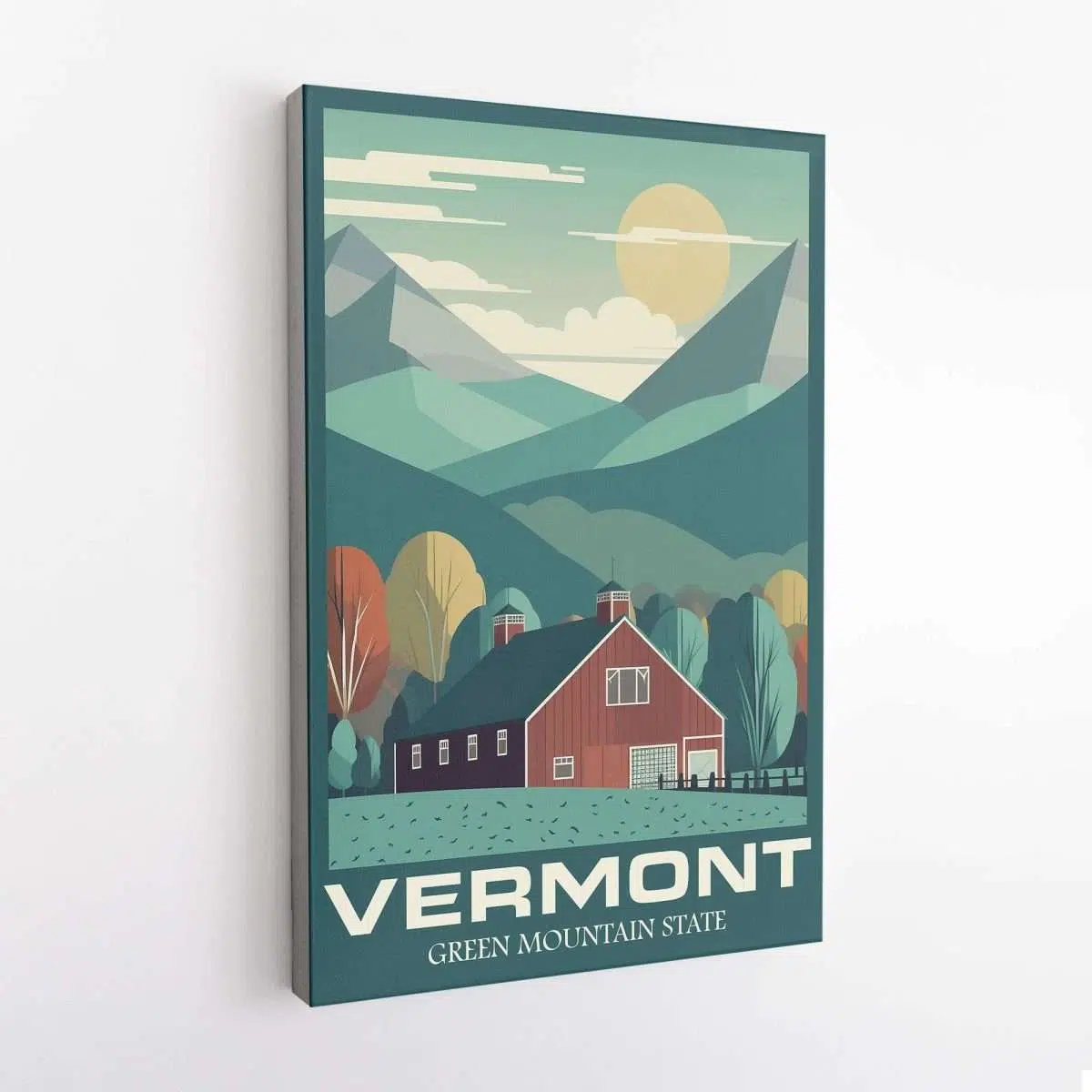 Vermont Green Mountain State Canvas