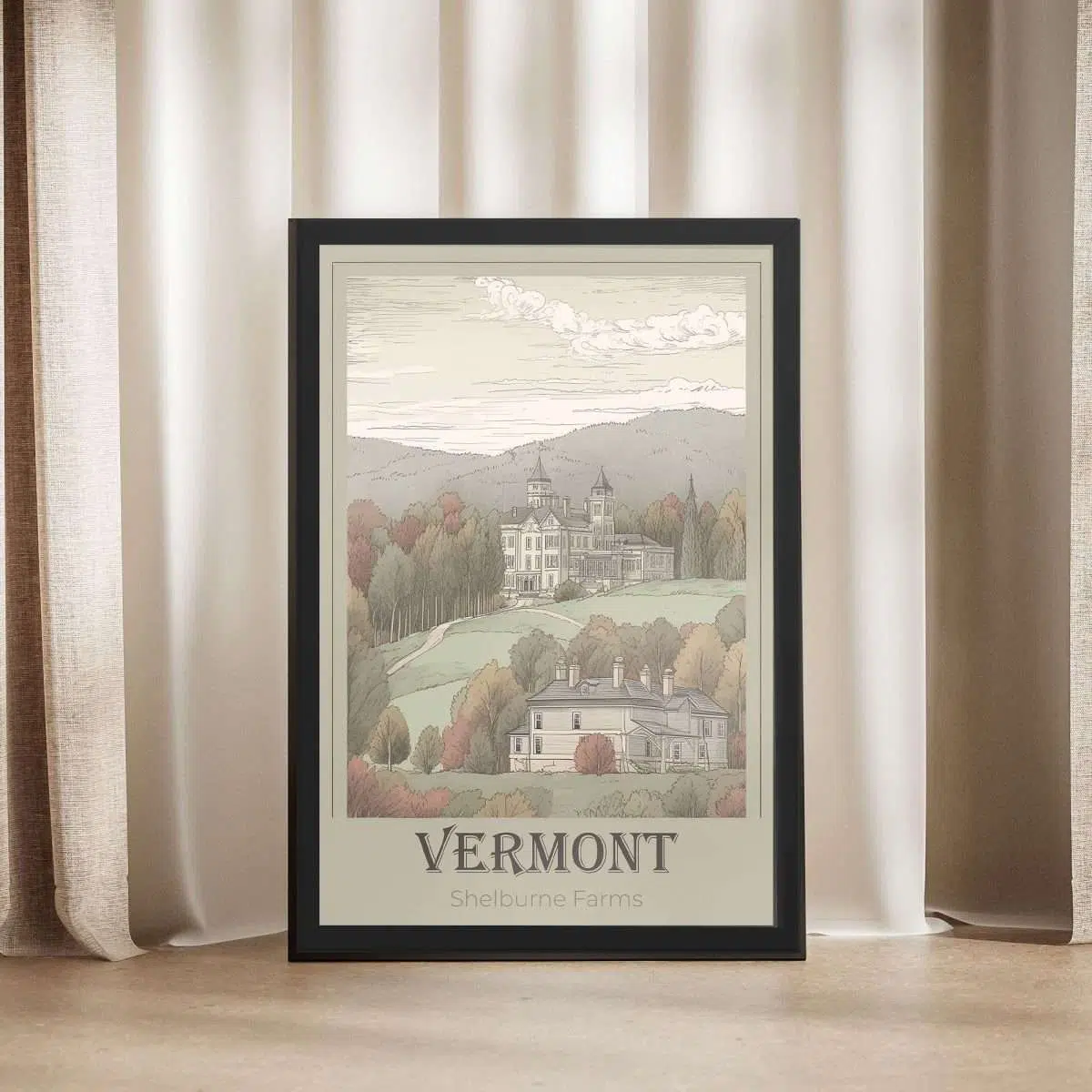 Vermont Shelburne Farms Framed Poster