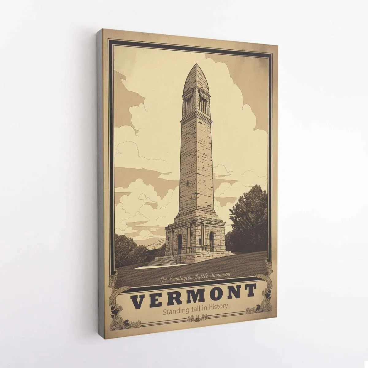 Vermont The Bennington Battle Monument Canvas