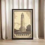 Vermont The Bennington Battle Monument Framed Poster