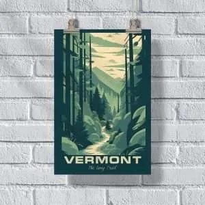 Vermont The Long Trail Poster